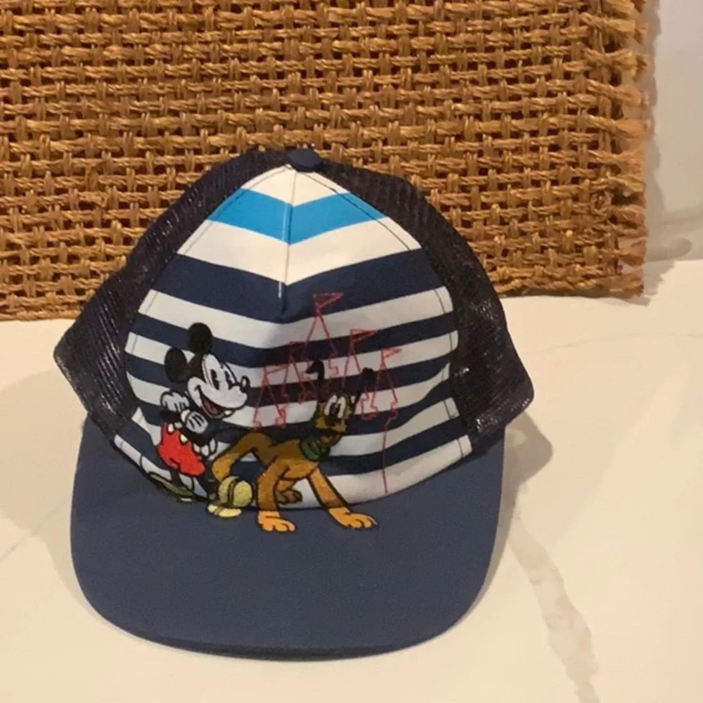 Disney Parks Youth Mickey Mouse Cap Blue Adjustable Embroidered Hat nwot